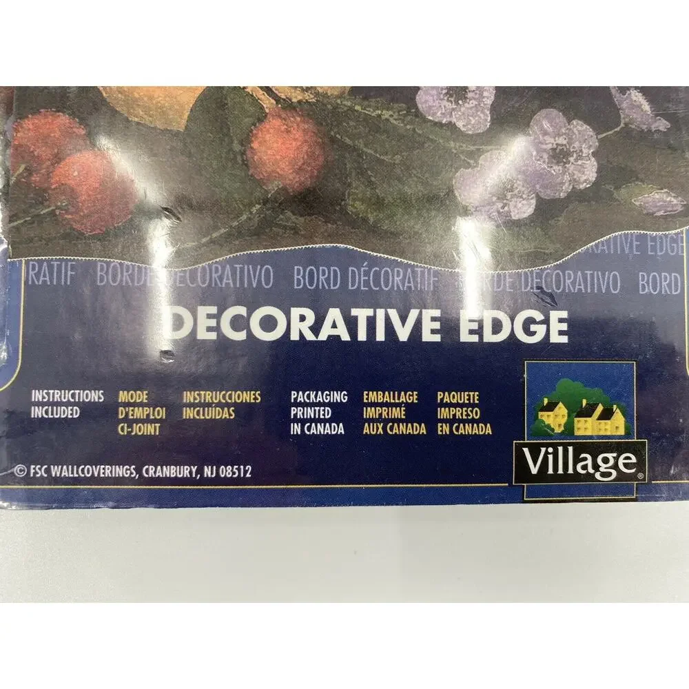 Tuscany Fruit Design Self Adhesive Wallpaper Border Easy Ups Lot of 2 Decorative